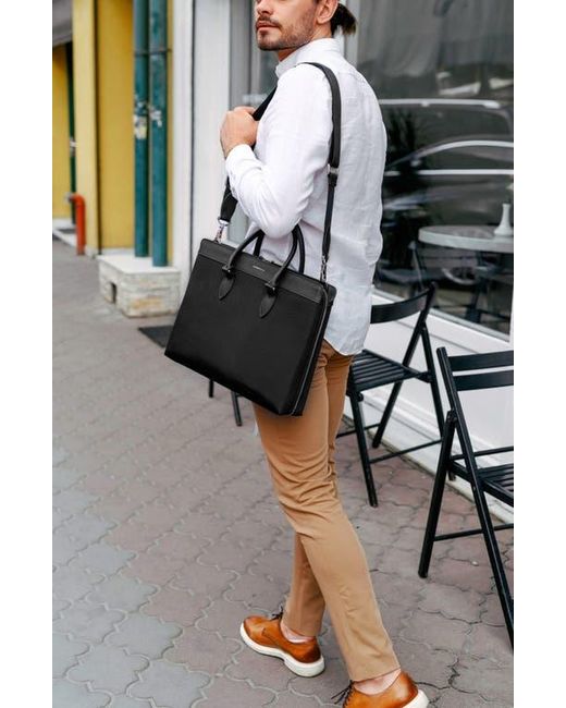 Maverick & Co Black Alpha Nylon Briefcase for men
