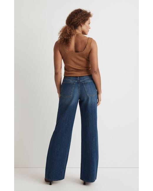 Madewell Super Wide Leg Jeans in Blue | Lyst