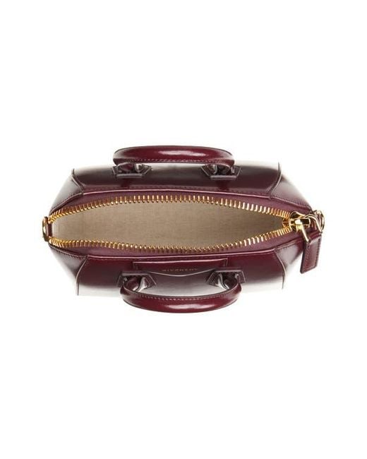 Givenchy Purple Mini Antigona Leather Satchel