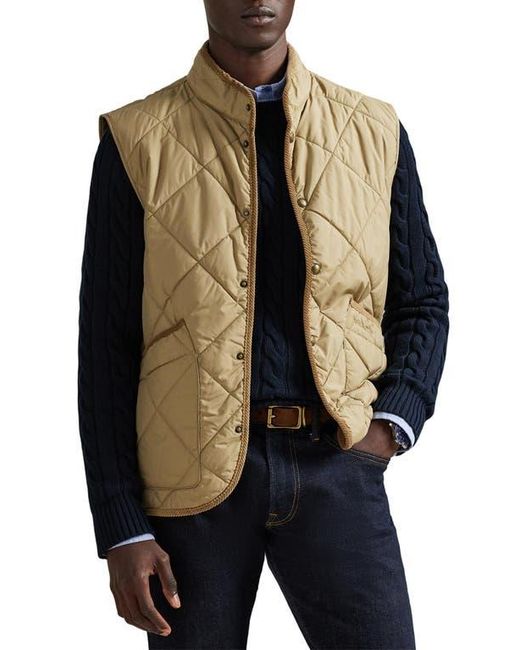 Polo Ralph Lauren Black The Hurston Water Repellent Quilted Utility Vest for men