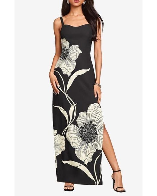 Lipsy Floral Maxi Dress in Black | Lyst Lipsy Floral Maxi Dress in Black | Lyst