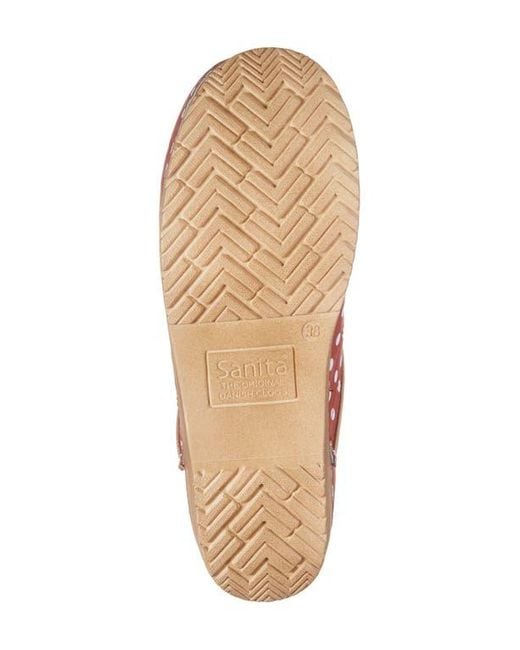 Sanita Red Roxbury Polka Dot Clog