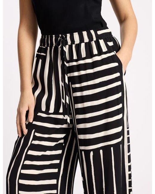 Albaray Black Patchwork Stripe Trouser