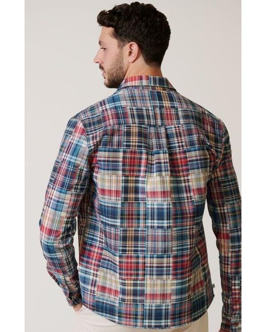 LEISURE LAB Blue Framework Button Up for men