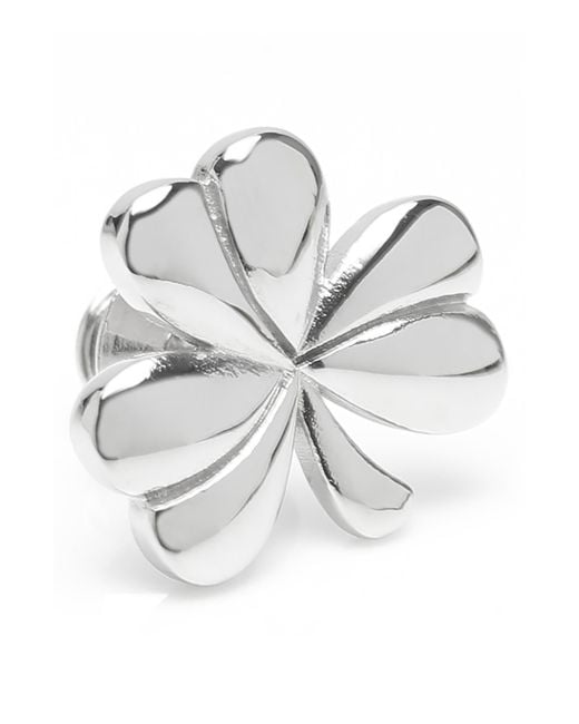 Cufflinks Inc. Gray Clover Lapel Pin for men
