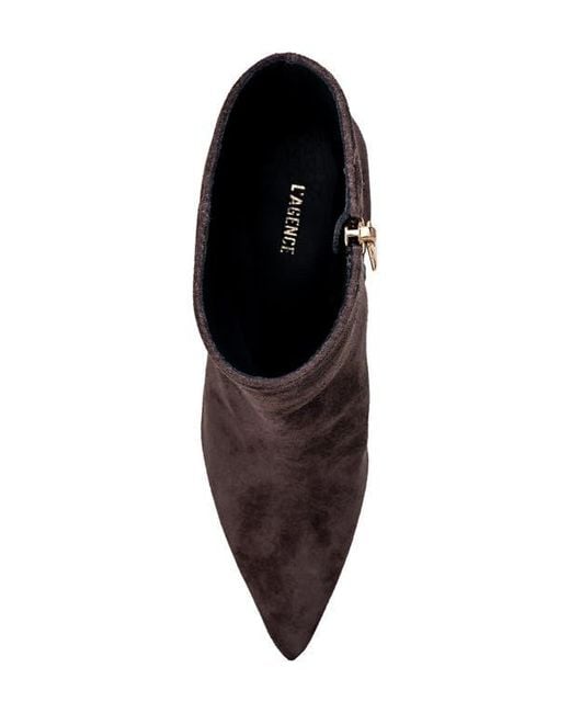 L'Agence Brown Lilly Pointed Toe Bootie