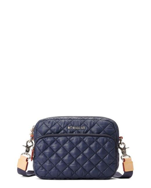 MZ Wallace Blue Small Metro Quilted Nylon Camera Bag