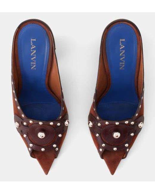 Lanvin Brown Eclipse Arch Heeled Mule