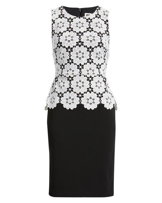 anne klein black and white dress Anne Klein Women's Lace Sheath Dress - Black