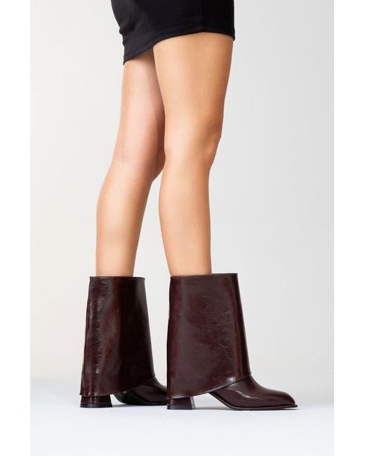 Prologue Shoes Brown Ellas Chunky Heel Boot