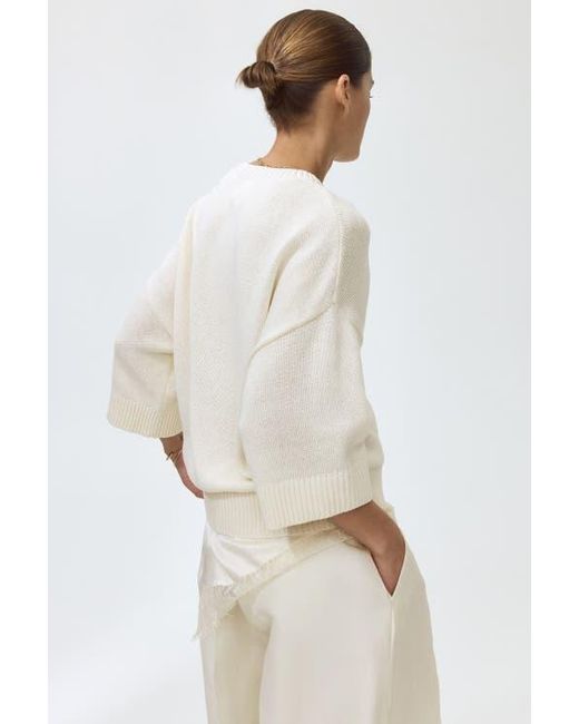 H&M White Layered Jumper