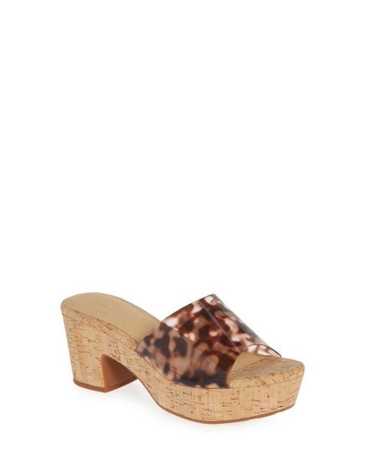 Chocolat Blu Brown Vika Platform Slide Sandal