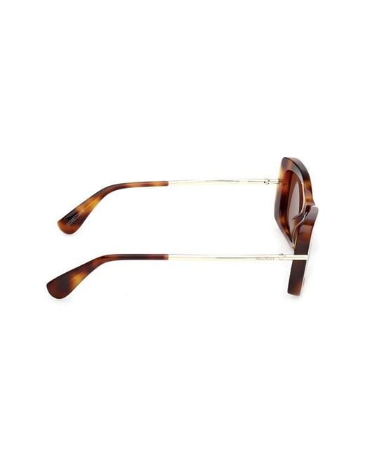 Max Mara Brown 54Mm Rectangular Sunglasses