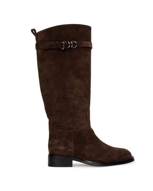 Black Suede Studio Brown Ashley Suede Boot