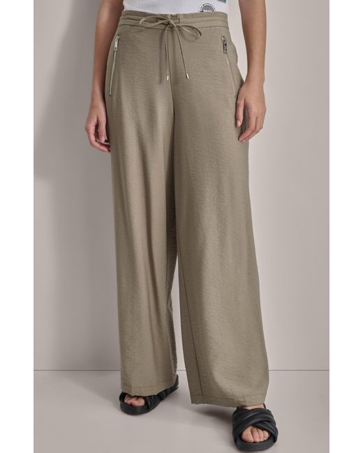 DKNY Multicolor Zip Pocket Drawstring Pants