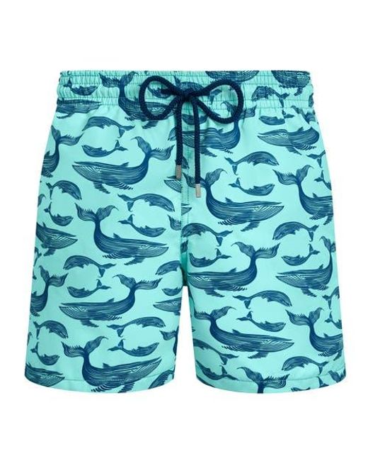 Vilebrequin Blue Swim Shorts Whales for men