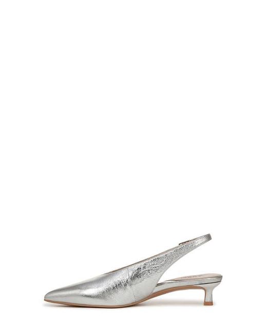Naturalizer White Nicolette Slingback Pointed Toe Kitten Heel Pump