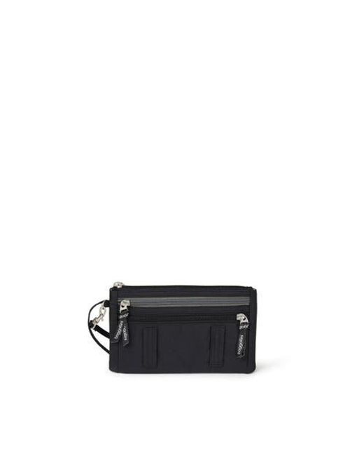Baggallini Black Rfid Currency Organizer Wallet Wristlet
