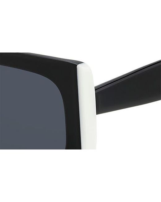 Carolina Herrera Black 53mm Rectangular Sunglasses