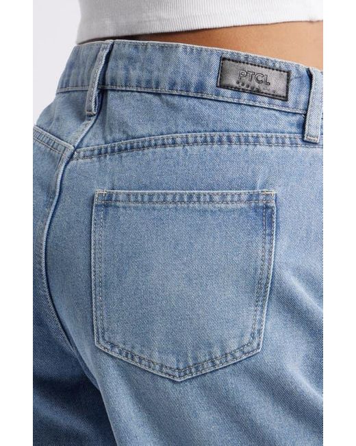 PTCL Blue Relaxed Hem Denim Bermuda Shorts