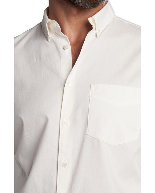 Rowan White Henrick Cotton Oxford Button-down Shirt for men