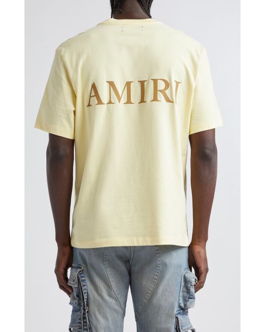 Amiri Natural Ma Logo Cotton Graphic T-shirt for men