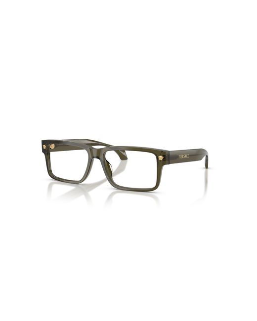 Versace Green 54Mm Rectangle Optical Glasses for men