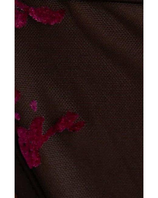 Kilo Brava Brown Floral Flocked G-String