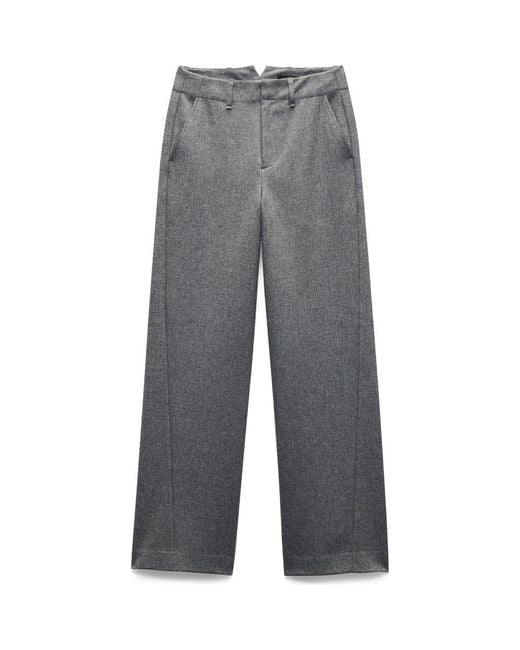 Rag & Bone Gray Shea Tailored Wool Pants