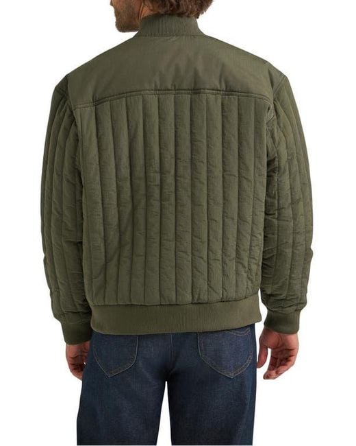 Lee Jeans Green Quilted Ripstop Jacket for men