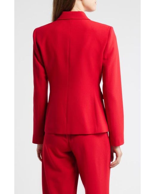 Tahari Red One-Button Blazer