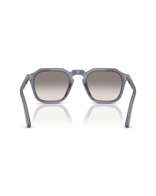 Persol Gray 50Mm Square Sunglasses