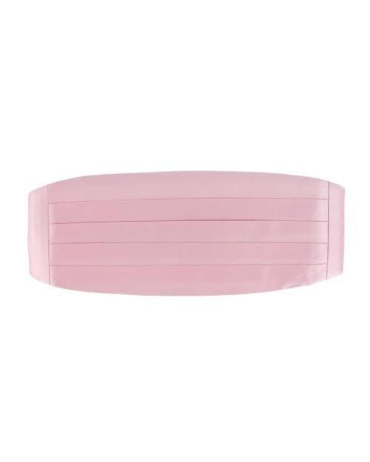 Trafalgar Pink Sutton Solid Color Silk Cummerbund & Bow Tie Bundle for men