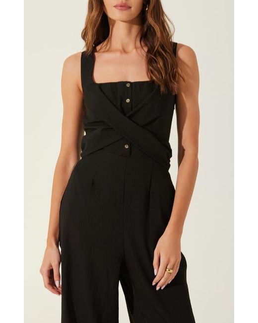 Astr Black Cross Front Jumpsuit