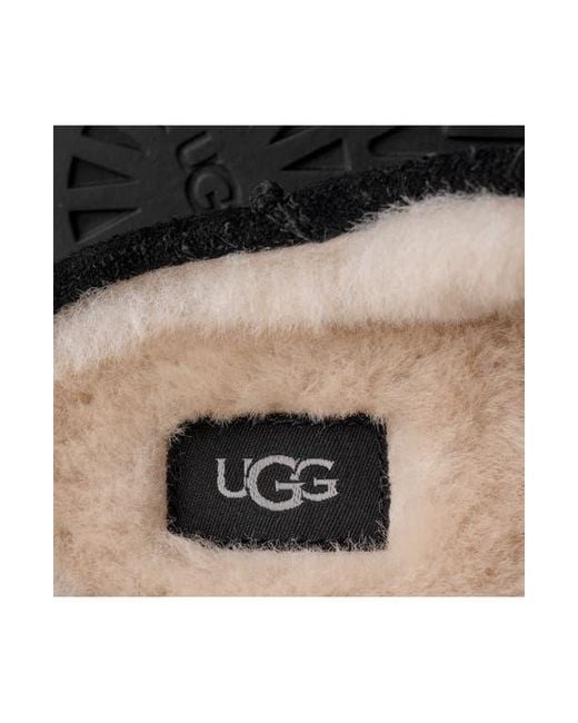 Ugg Black Elea Waterproof Suede Slipper