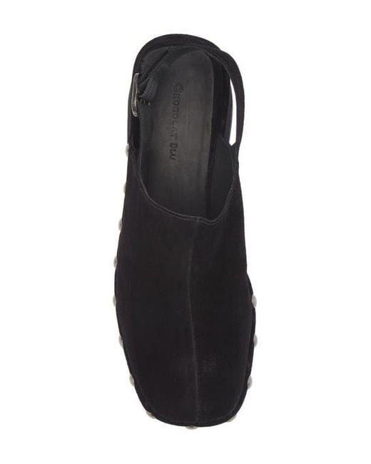 Chocolat Blu Black Harley Slingback Platform Clog