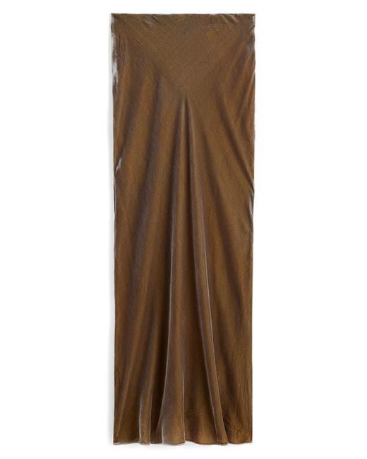 Madewell Multicolor Velvet Maxi Slip Skirt
