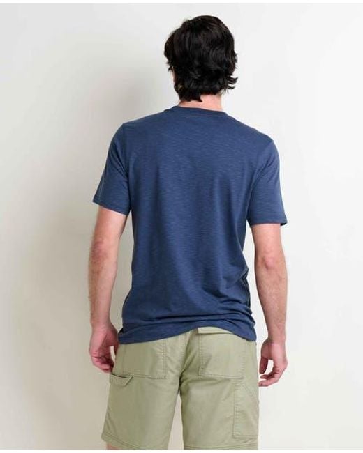 Toad & Co. Blue Tempo Crew for men