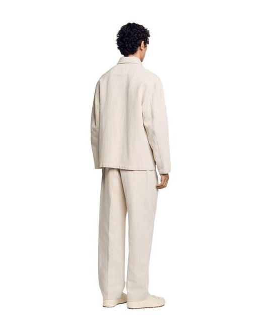 Sandro White Worker Jacket for men