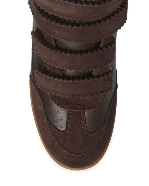 【Steve Madden】 MUSTANG スニーカー Brown Suede MUSTANG Brown Suede Women's High-Top Velcro Sneaker – Steve