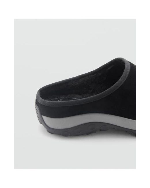 Mango Black Leather Clog