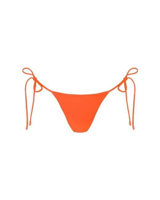 Sunkissed Orange Le Triangle Tie Side Pattern Bikini Bottom