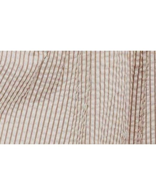 Free People Brown Kalani Stripe Embroidered Halter Neck Cotton Maxi Dress