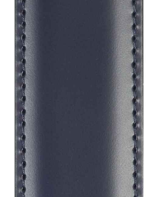 Ferragamo Blue Double Gancio Leather Belt for men