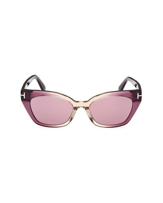 Tom Ford Pink Juliette 52Mm Cat Eye Sunglasses