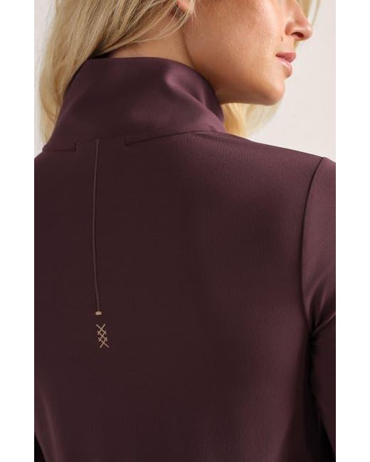 Rhone Purple Course To Court Long Sleeve Quarter Zip Top