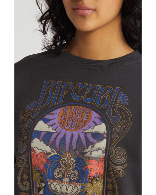 Rip Curl Black Alchemy Logo Graphic Sweatshirt