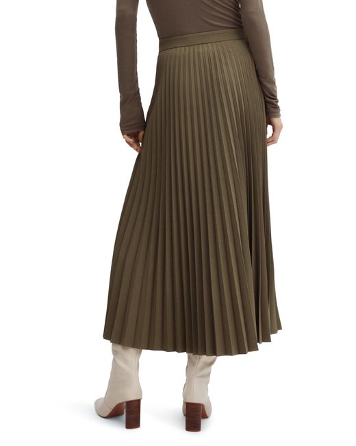Mango Brown Camila Pleated Skirt