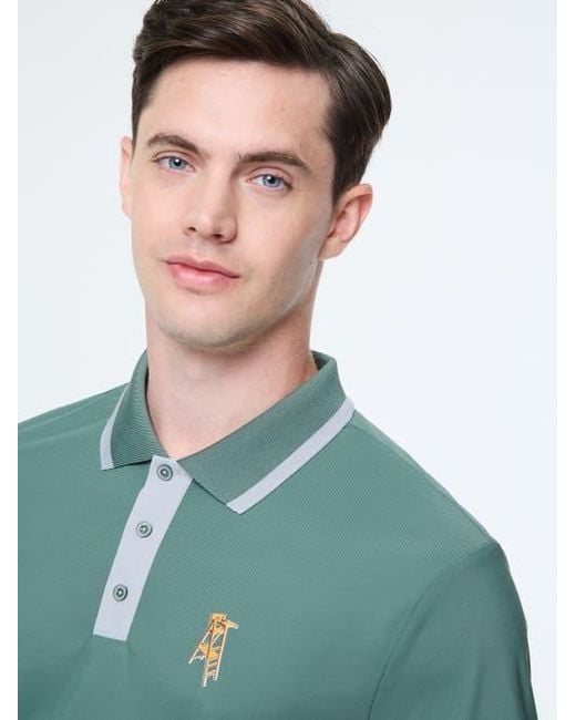 Sergio Tacchini Green Arbitro Polo for men