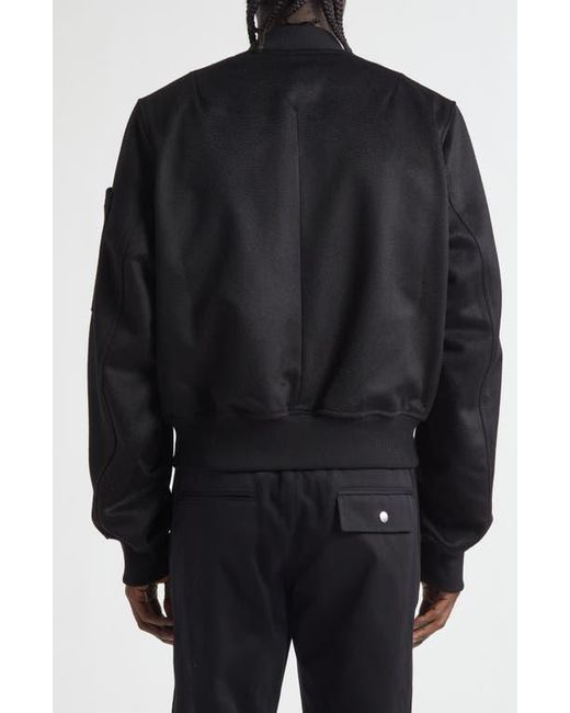 JKEEFER Black Breakdown Camel Hair Bomber Jacket for men